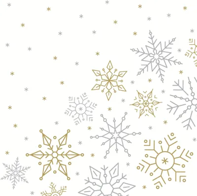 Produktbild von Servietten 33x33 cm - Glistering snow