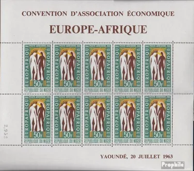 Produktbild von Briefmarken Niger 1963 Mi 52Klb Kleinbogen (kompl.Ausg.) postfrisch Europafrique