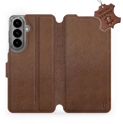 Produktbild von Echtleder Handyhülle für Galaxy S26 Plus, Mobiwear Leather, Braun