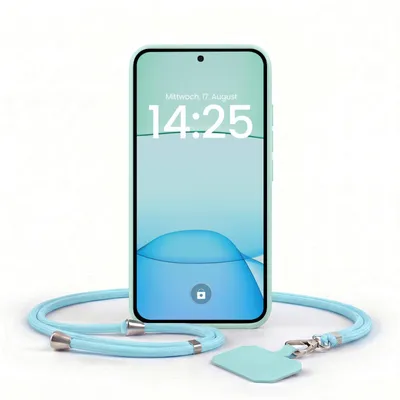 Produktbild von Handyhülle für Xiaomi Redmi 13 mit Handykette Band Kordel Hülle Case Schutzhülle Hellblau