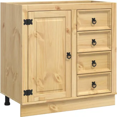 Immagine prodotto di vidaXL Armadio SKI Marrone miele 80 x 46 x 81 cm Legno di pino massiccio