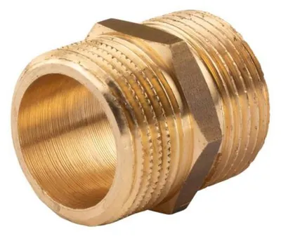 Produktbild von Messing Gewinde-Fitting Doppelnippel 3/4'AG - 3/4'AG (DN 20) - schwere Ausführung