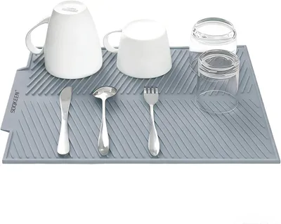 Obrázok produktu pre Silikónová odkvapkávacia podložka 50 x 40 cm, svetlosivá, pre kuchyňu