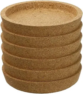 Immagine prodotto di Sottobicchieri in sughero - Sottobicchieri per bicchieri - 6 pezzi - Colore naturale - Sughero
