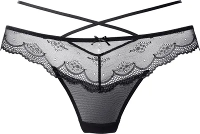 Produktbild von LASCANA Tanga schwarz Größe 36/38