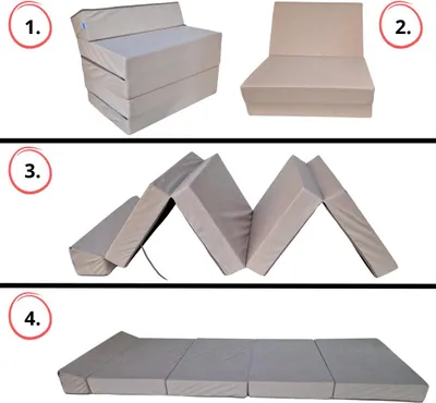 Immagine prodotto di Poltrona materasso pieghevole con poggiatesta 195x70x10 cm - 1009, confortevole e portatile, materasso turistico pratico per ospiti, ideale per campeggio e relax
