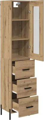 Produktbild von vidaXL Highboard Artisan-Eiche 34,5 x 34 x 180 cm Holzwerkstoff