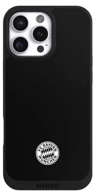 Produktbild von NIVOCASE Handyhülle für Apple iPhone 16 Pro Max Hülle NIVOpure Case Schwarz FC Bayern München FCB Offizielles Lizenzprodukt