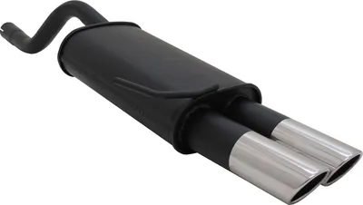 Image de Echappement sport Novus pour Renault Clio 2 2x76mm SR-Design Silencieux final avec ABE