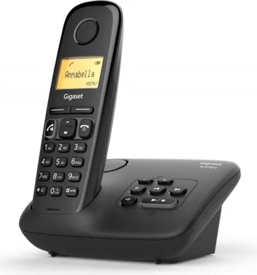 Zdjęcie produktu dla Gigaset A270A, Telefon analogowy/DECT, Zestaw słuchawkowy bezprzewodowy, Głośnik, 80 wejścia, Nazwa i identyfikacja dzwoniącego, Czarny