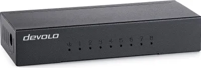 Produktbild von devolo Gigabit Ethernet Switch 8 Port unmanaged LAN Switch LAN Verteiler