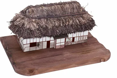 Produktbild von Holzhaus 27 x 19,5 cm Holz Haus Krippe Landhaus