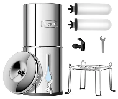 Produktbild von Schwerkraft-Wasserfiltersystem – Trinkwasserfilter für Camping und Wohnmobile – 2 Keramikfilter