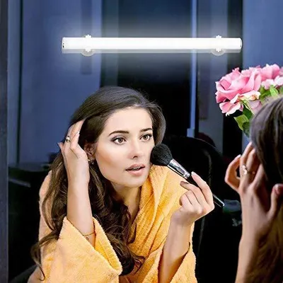 Produktbild von LIXADA-LED-Make-up-Licht, tragbare dimmbare Make-up-Lampe, Spiegelverkederstisch, Tageslicht, +