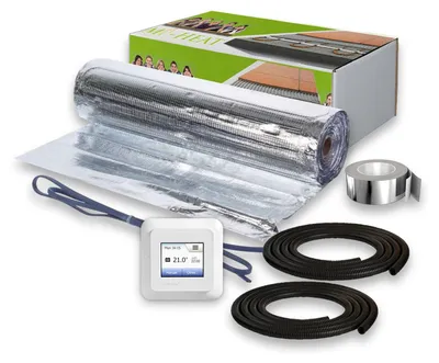 Zdjęcie produktu dla Elektryczne ogrzewanie podłogowe, system suchy - 150 W/m², powierzchnia 4,5 m² - mata aluminiowa