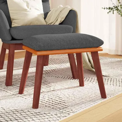 Immagine prodotto di Pouf grigio scuro in tessuto e ecopelle