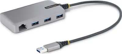 Produktbild von StarTech.com 5G3AGBB-USB-A-HUB Hub & Konzentrator USB 3.2 Gen 1 (3.1 Gen 1) Typ-A 5000 Mbit/s Gris