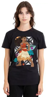 Immagine prodotto di Maglietta da donna Disney Moana, pronta per l'avventura, colore nero, taglia XXL