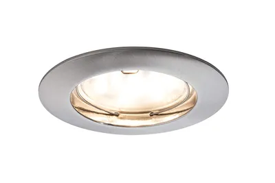Produktbild von Paulmann Premium Einbauleuchten Set Coin klar rund starr LED 1x6,8W 2700K 230V 51mm Eisen gebürstet/Alu Zink