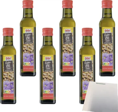 Produktbild von Hofgut Leinöl VPE (6x250ml Flasche) + usy Block
