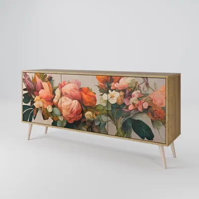 Immagine prodotto di Spacerebels cassettiera a 3 ante - credenza cassettiera - credenza alta - mobile armadio - soggiorno camera da letto - 57,5×164,5×42 (HxLxP)