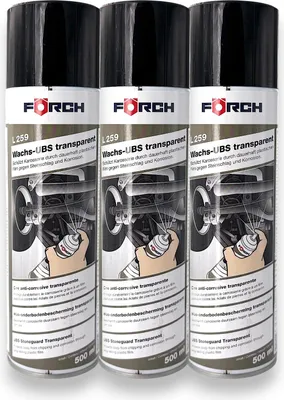 Produktbild von 3x Förch Schutzwachs L259 Unterbodenschutz Transparent Korrosionsschutz 500ml