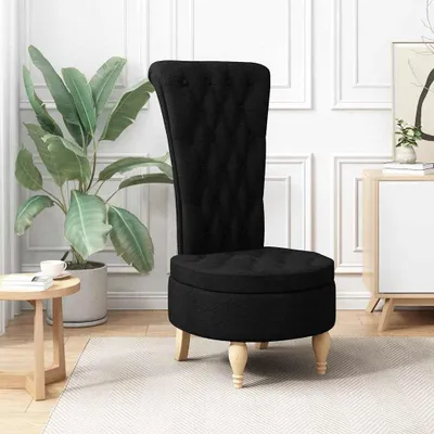 Obrázok produktu pre Čierna látková relaxačná sedačka, 56,5 x 70 x 110 cm, nábytok, stolička, relaxačné kreslo
