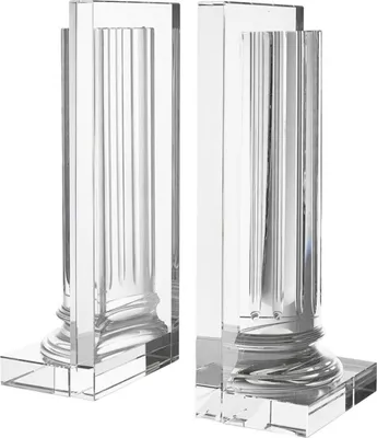 Image de Casa Padrino Serre-livres en cristal, Lot de 2 17 x 11 x H. 38 cm - Décoration d'hôtel design