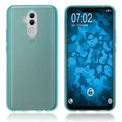 A product image showing a phone case from two angles, one showing the back and the other showing the front with the screen on.