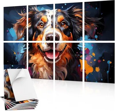 Productafbeelding van Famanu akoestische panelen, set van 8 - Geluidsabsorberende panelen, 40 x 30 x 0,9 cm