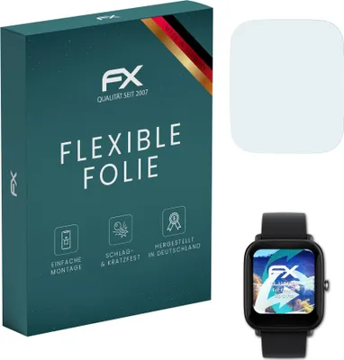 Produktbild von atFoliX FX-ActiFleX 3x Schutzfolie kompatibel mit Amazfit Bip U Pro Folie