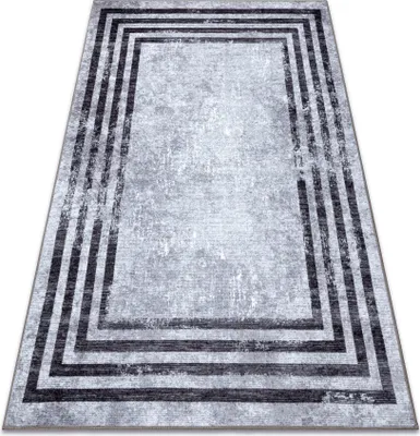 Produktbild von MIRO 51325.805 Waschteppich Geometrisch, Linien Anti-Rutsch - grau Grau 200x290 cm