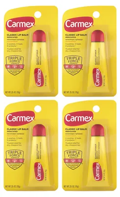 Produktbild von CARMEX - Lippenbalsam 4er Pack - Kälteschutz - Regenerierend - In der Tube