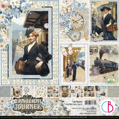 Produktbild von Scrapbook-Papier "Eastern Journey", 12 Blatt, 30,5 x 30,5 cm