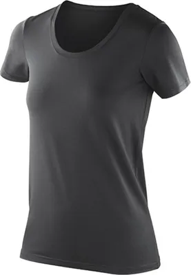 Produktbild von SPIRO S280F | Damen Impact Softex® T-Shirt / Ideal veredeln mit ihrem Logo - Farbe: Black - Größe: L (14)