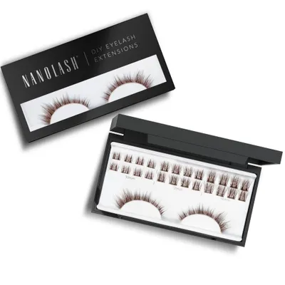 Productafbeelding van Bruine clusterwimpers voor thuisgebruik Nanolash 36 wimperclusters DIVINE