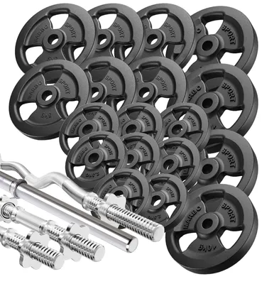 Produktbild von Marbo Sport verstärkte Hantelstange- und Hantelscheiben Set 113 kg