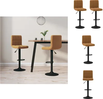 Produktbild von vidaXL Barhocker 2 Stk. Braun Samt -  Barhocker