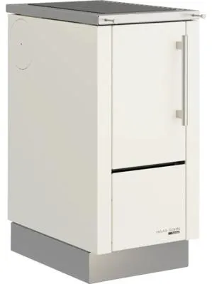 Produktbild von Beistellherd Haas & Sohn HS 40 weiß mit Stahlplatte-Kochfeld