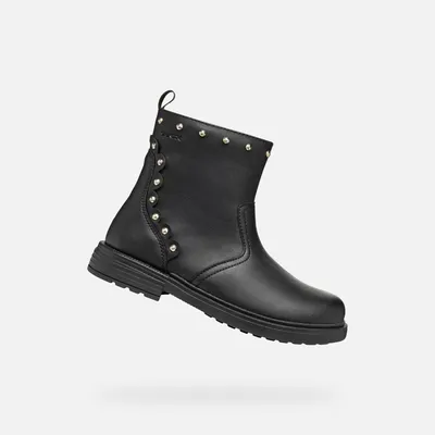 Produktbild von Geox Schwarze Mädchen-Ankle-Boots von Eclair Girl 29