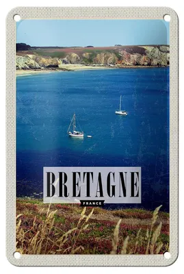 Produktbild von Blechschild Reise 12x18cm Bretagne France Urlaub Poster Dekoration