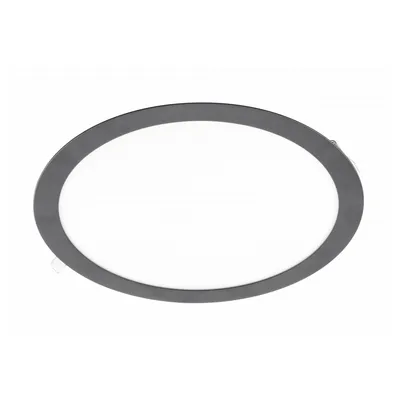 Produktbild von 24W Runde LED Einbauleuchte slim Panel Spot mit schwarzen Rahmen Ø 300mm 2000 Lumen Neutralweiß (4000 K)