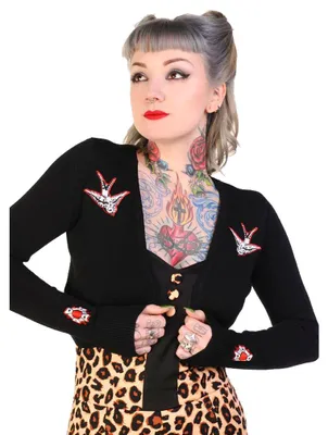 Produktbild von Banned Retro Bolero - Red Swallows L