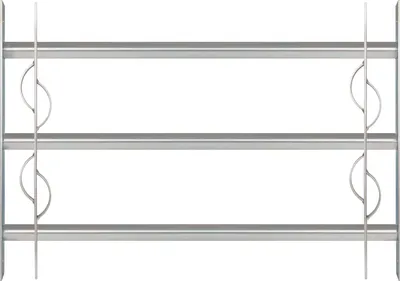 Produktbild von Alberts Fenstergitter Secorino Style | Ausziehbar für Fenster außen | Einbruchschutz Gitter | galvanisch blau verzinkt | 450 x 700-1050 mm