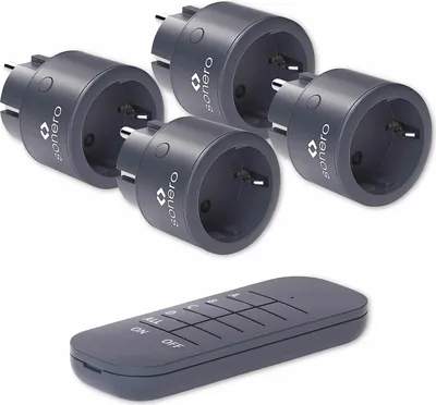 Produktbild von Sonero Funksteckdosen Set Elektronik Set 2300 Watt Fernbedienung und Audiokabel Zubehör