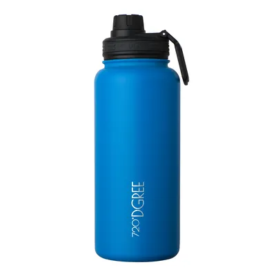 Produktbild von Edelstahl Thermo Trinkflasche noLimit 950ml - doppelwandig + Gratis Sportdeckel, Farbe:ocean blue