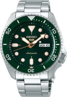 Produktbild von Seiko SRPD63K1 Sports Style analoge Automatik Herrenuhr, Ziffernblatttfarbe grün