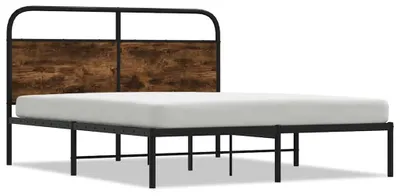 Zdjęcie produktu dla Łóżko bez materaca, 135x190 cm, przydymiony dąb