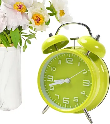 Produktbild von Retro-Digitalwecker mit zwei Metallglocken, leistungsstark, geräuschlos, Hintergrundbeleuchtung, für Schlafzimmer