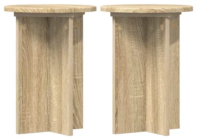 Imagen del producto de Soporte de plantas 2 pcs Roble Sonoma Ø29,5 x 40 cm